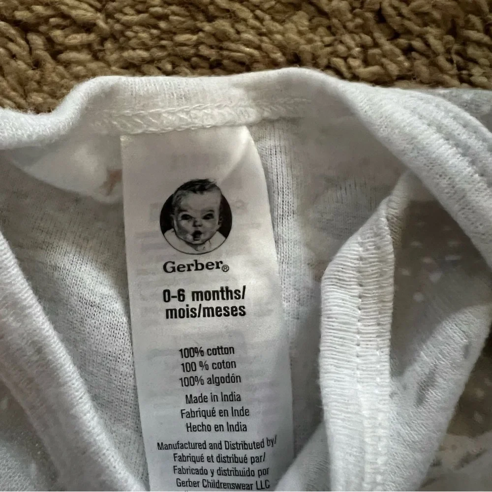 Carter’s Gerber and other Brands Baby Boy Bundle Gray and White Size NB-6 Mos